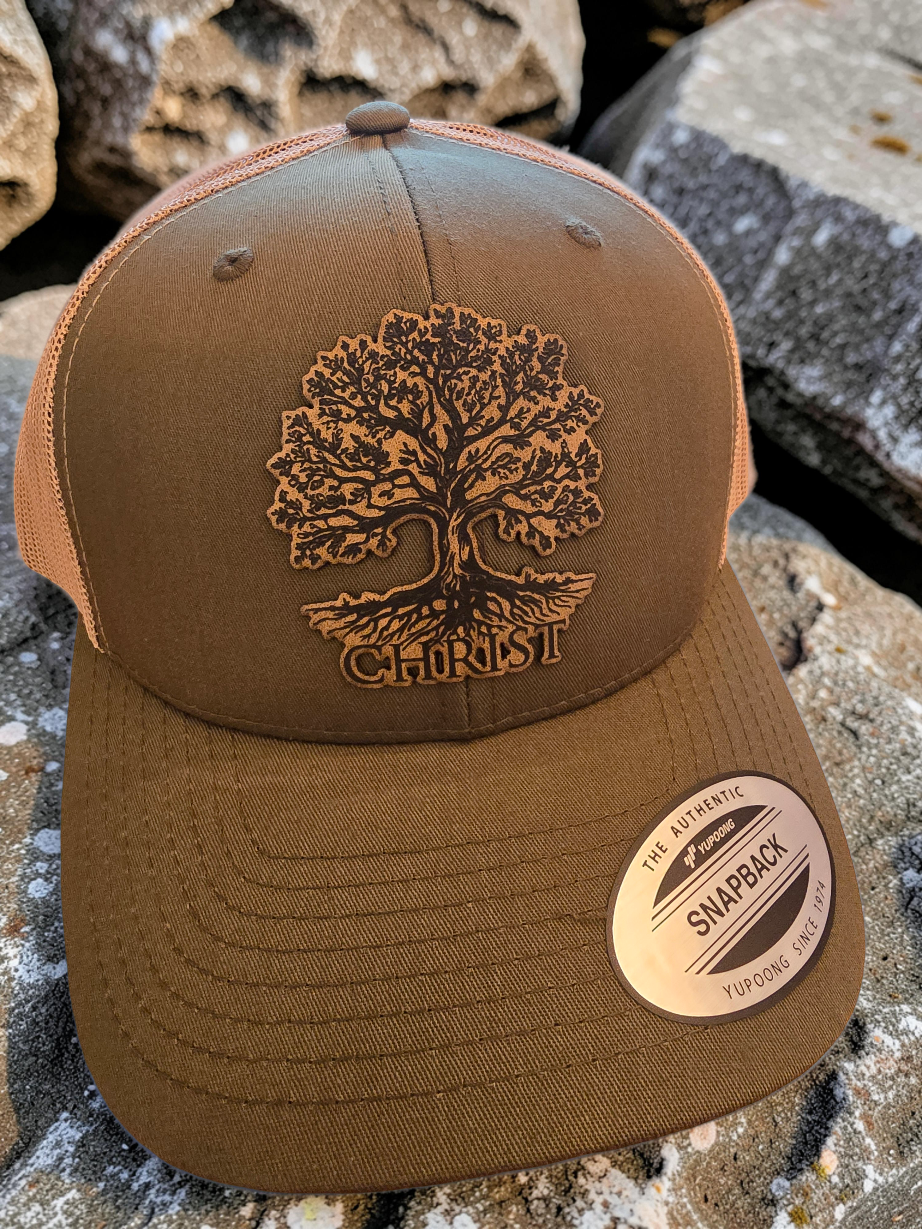 Rooted In Christ Hat Green/Tan (Y6606)